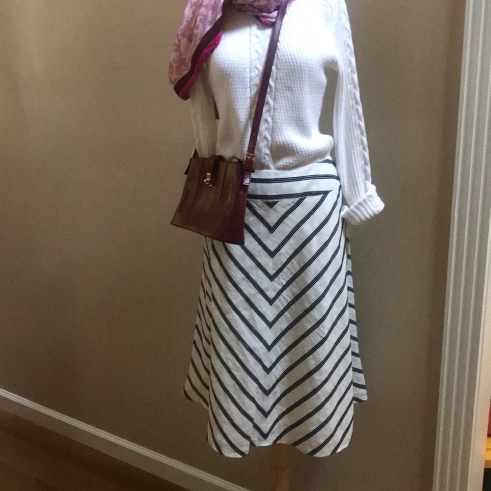 Talbots linen/cotton skirt